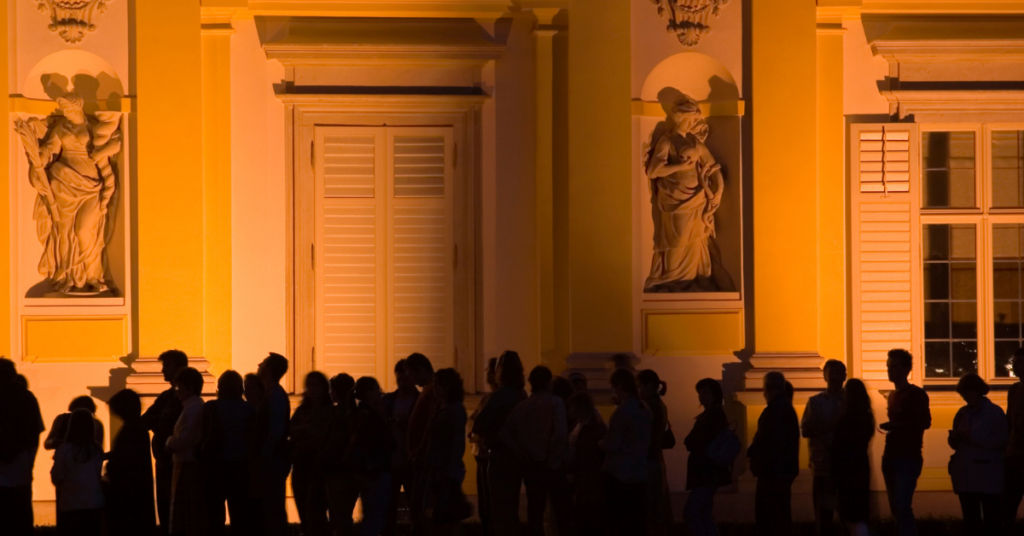 Entretenimiento programado - cola Uffizi