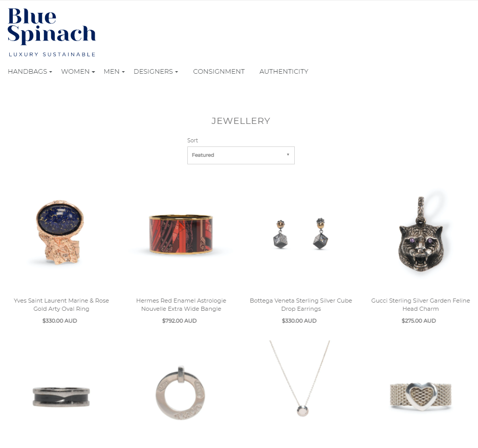 eCommerce for Blue Spinach