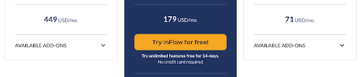 subscription pricing from Inflow Inventory