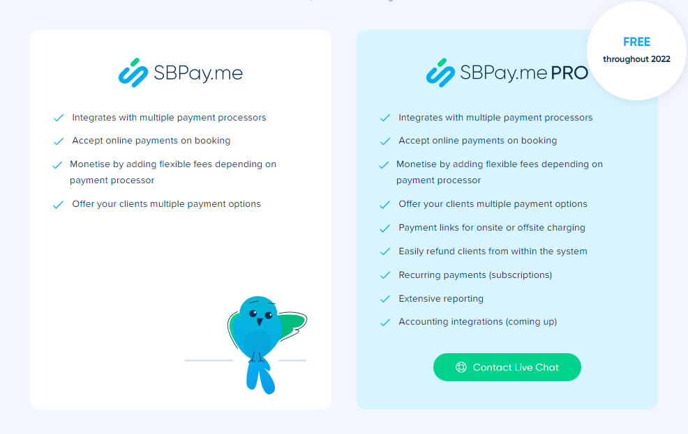 Caractéristiques de base de la gestion des paiements SBPay.me